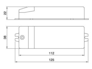 Technische Zeichnung Unabhängiges LED-Netzgerät mit Konstantstrom 17 W