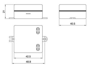 Technische Zeichnung zu Einbau LED-Netzgerät mit Konstantstrom / Konstantspannung 7 W