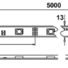 Technische Zeichnung zu LED-Band 7,2 W/m 12 V RGB IP65