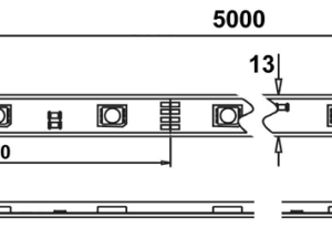 Technische Zeichnung zu LED-Band 7,2 W/m 12 V RGB IP65