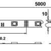 Technische Zeichnung zu LED-Band 7,2 W/m 12 V RGB