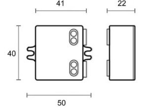 Technische Zeichnung zu Einbau LED-Netzgerät mit Konstantstrom 3,5 W
