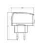 Technische Zeichnung zu LED-Steckernetzgerät 12 V
