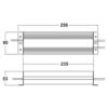 Technische Zeichnung zu 0-10 V LED-Netzgerät mit Konstantspannung 150-180 W
