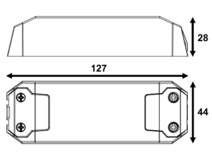 Technische Zeichnung zu Dimmbares LED-Netzgerät mit Konstantstrom 22 W