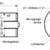 Technische Zeichnung zu Casambi Sensor Bewegung+Licht 230V Einbau