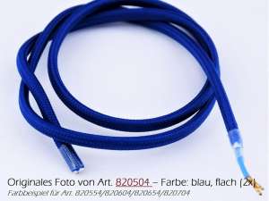 Textilkabel Stoffkabel flach 2x0,75mm² blau