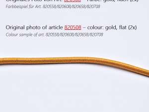 Textilkabel Stoffkabel flach 2x0,75mm² gold