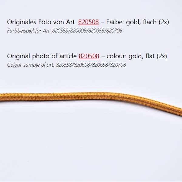 Textilkabel Stoffkabel flach 2x0,75mm² gold