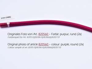Textilkabel Stoffkabel rund 2x0,75mm² purpur