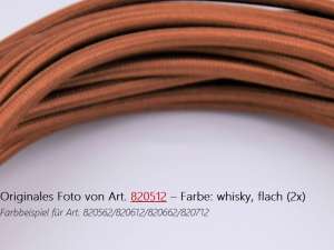 Textilkabel Stoffkabel flach 2x0,75mm² whiskey