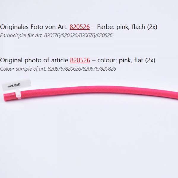 Textilkabel Stoffkabel flach 2x0,75mm² pink