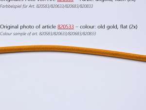 Textilkabel Stoffkabel flach 2x0,75mm² altgold