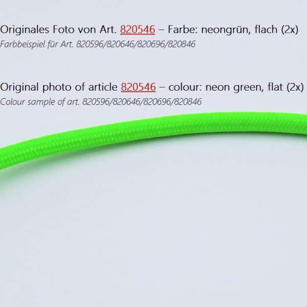 Textilkabel Stoffkabel flach 2x0,75mm² neongrün