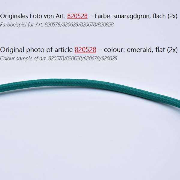 Textilkabel Stoffkabel flach 2x0,75mm² smaragdgrün
