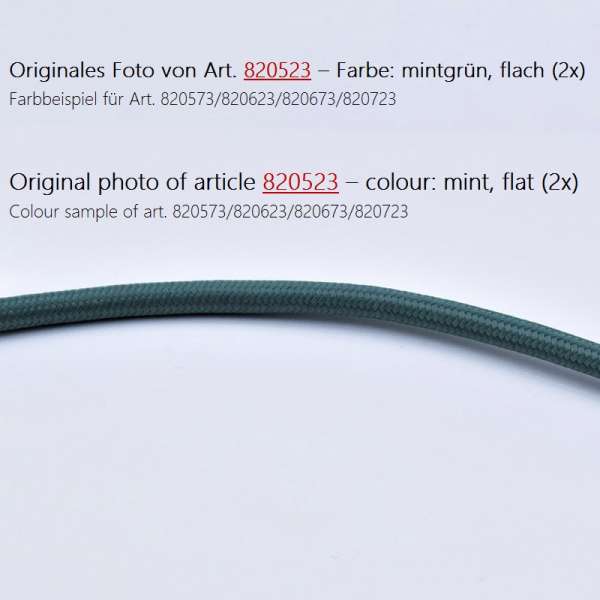Textilkabel Stoffkabel flach 2x0,75mm² mintgrün
