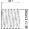 Technische Zeichnung zu E27 Bakelit/Thermoplast-Gewindemantel