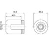 Technische Zeichnung zu E27 Bakelit-Gewindekappe Nippel für Wippschalter