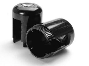 E27 Bakelit-Gewindekappe Nippel für Wippschalter schwarz