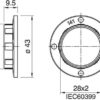 Technische Zeichnung zu E14 Schraubring 141 Stufe