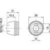 Technische Zeichnung zu E14 Gewindekappe M10x1