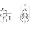 Technische Zeichnung zu E14 Stein T190 Universale