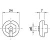 technISCHE Zeichnung zu Isolierauskleidung für Metallkappe E14 (28,6 mm)