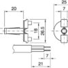Technische Zeichnung zu Zugentlaster für Flachkabel, in Rohr 6,5..6,8 mm