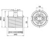 Technische Zeichnung zu E26 Flanschfassung 1-tlg. T150