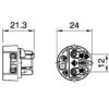 Technische Zeichnung zu E14 Stein T230 für Metallfassungen
