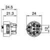 Technische Zeichnung zu E14 Stein T230 für Metallfassungen (Erde)