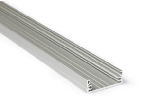 LED-Profil Serie EXTENDED silber eloxiert/Aluminium unbehandelt