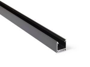 LED-Profil Serie CUBE-L schwarz eloxiert