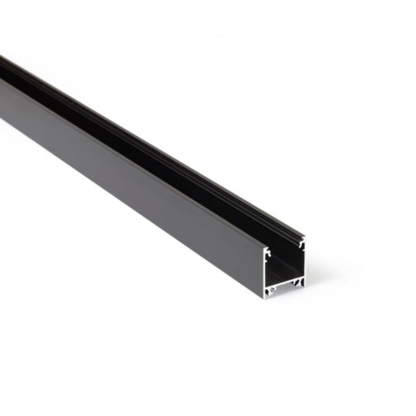 LED-Profil Serie CUBE-L schwarz eloxiert