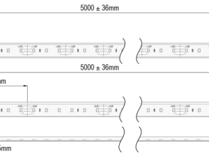 Technische Zeichnung zu LED-Band 9,6 W/m mit 2216-LEDs IP65