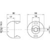 Technische Zeichnung zu E27 Rastkappe M10x1 mit Blockierschraube