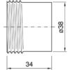 Technische Zeichnung zu E27 Metall-Glattmantel innen PPS