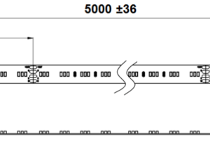 Technische Zeichnung zu LED-Band 14,4 W/m mit R-G-B 2110-LEDs