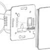 Technische Zeichnung zu CASAMBI Wandfernbedienung mit Glasoberfläche 230V